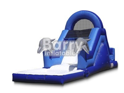 Single Lane Blue Dolphin Inflatable Water Slide Buy BY-WS-054